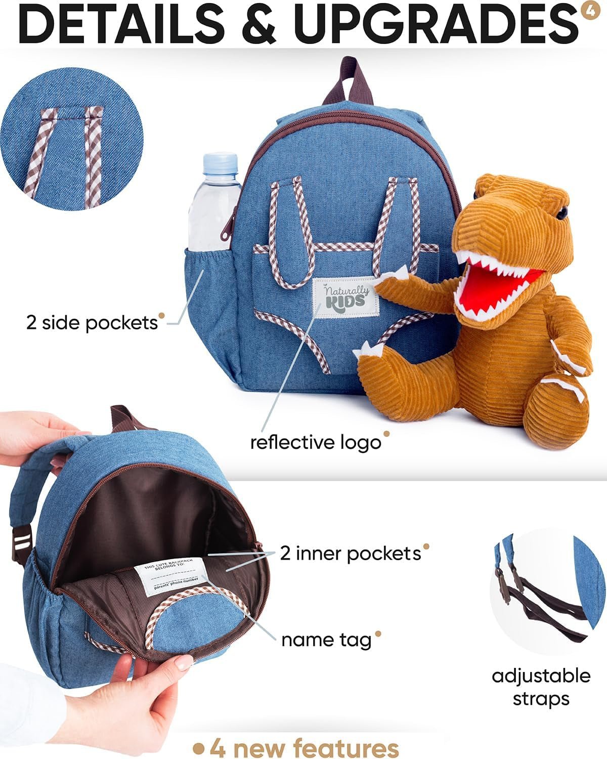 Dinosaur Backpack, for Toddlers 1-3 - The Toy Base