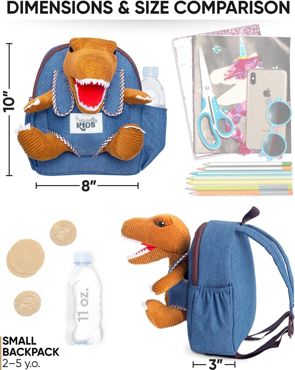 Dinosaur Backpack, for Toddlers 1-3 - The Toy Base