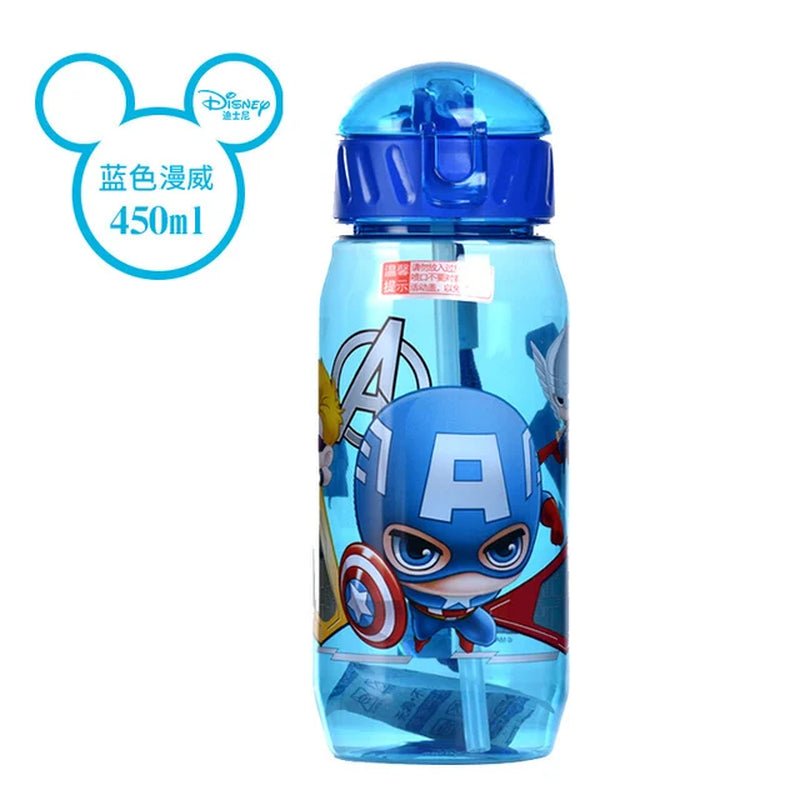 Disney Water Bottles with Straw – 450ML - Mickey Minnie Mouse Water Cups - I Love 💕