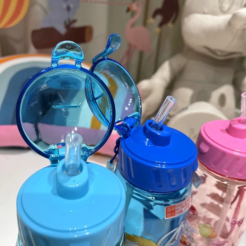 Disney Water Bottles with Straw – 450ML - Mickey Minnie Mouse Water Cups - I Love 💕