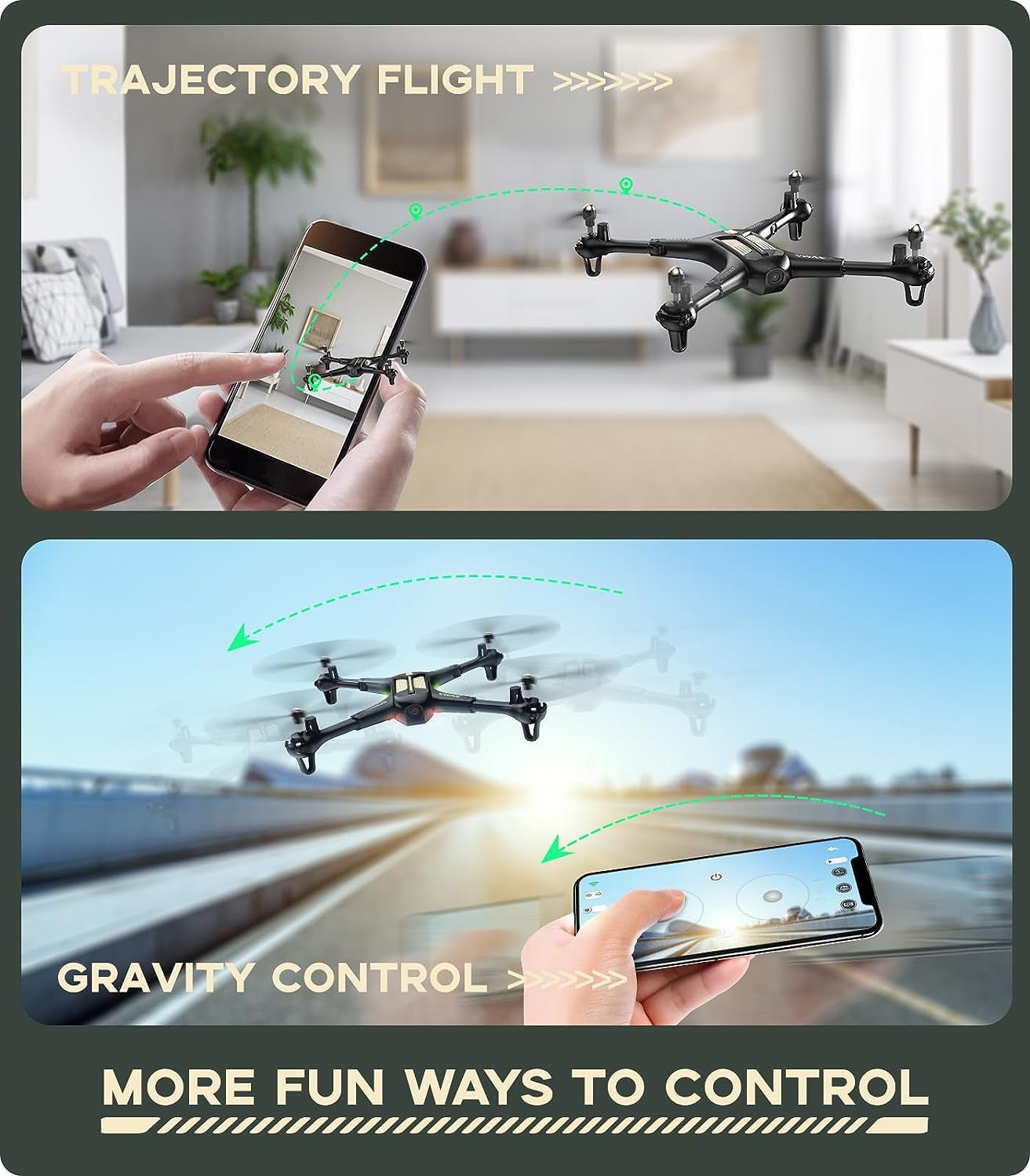 Drone with Camera, X600W Foldable 1080P FPV Camera Drones for Adults Kids Remote Control Quadcopter Gift Toys for Boys Girls with Altitude Hold, Headless Mode, One Key Start, 3D Flips 2 Batteries - The Toy Base