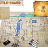 Dungeons & Dragons Game - DND Map Starter Kit - 23” X 27" Double Sided, Wet/Dry Erase Battle Terrain Grid - Ultimate Tabletop Board Gaming Experience with Accessories - The Toy Base