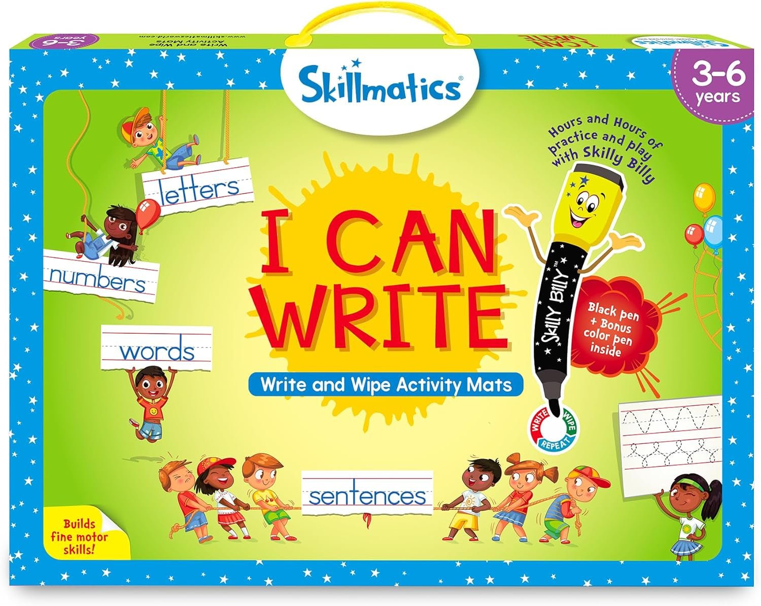 Educational Toy - I Can Write, Preschool & Kindergarten Learning Activity for Kids, Toddlers, Supplies for School, Gifts for Girls & Boys Ages 3, 4, 5, 6 - The Toy Base