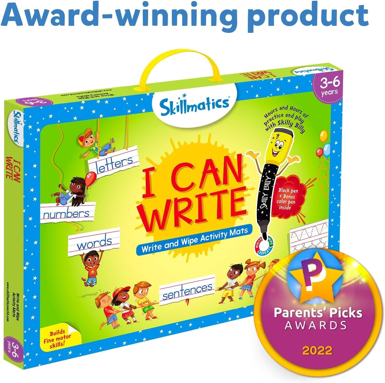 Educational Toy - I Can Write, Preschool & Kindergarten Learning Activity for Kids, Toddlers, Supplies for School, Gifts for Girls & Boys Ages 3, 4, 5, 6 - The Toy Base