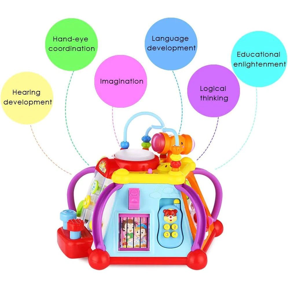 Enhance Early Learning with Our IQ Toys Activity Cube Toy for Babies - Music, Games, and Skill-Building Fun! - The Toy Base