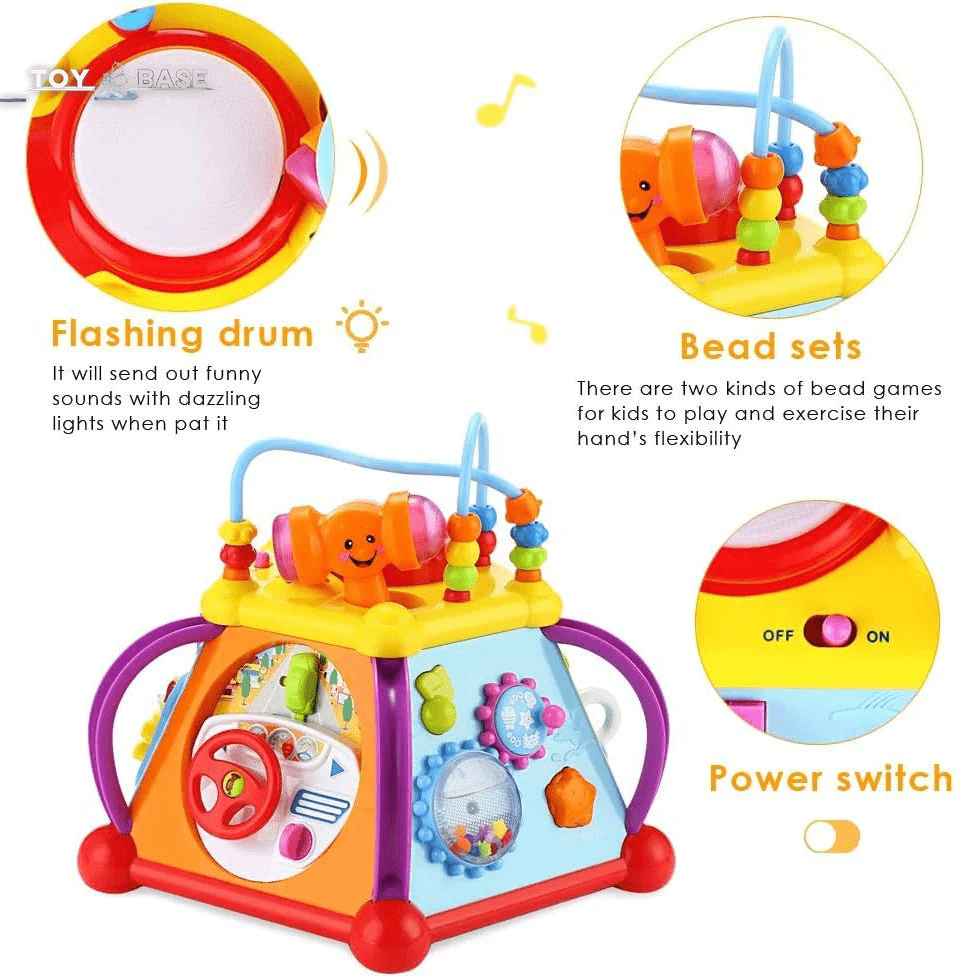 Enhance Early Learning with Our IQ Toys Activity Cube Toy for Babies - Music, Games, and Skill-Building Fun! - The Toy Base