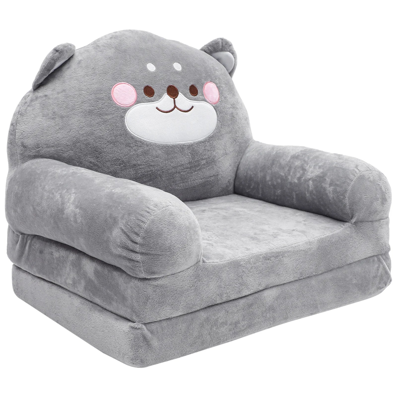 Folding Children'S Sofa - Baby Chair - Kid Multifunction - Elephant Shaped - Seat Plush Sitting - I Love 💕