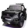 Ford F450 (2023 )- 2 Seater Ride on Kids Car,Truck W/ Remote - | Large 24V Battery Licensed Kid Car to Drive 3 Speeds, Leather Seat, MP3 Music by Bluetooth, FM Radio, Rubber Tires-Black - The Toy Base