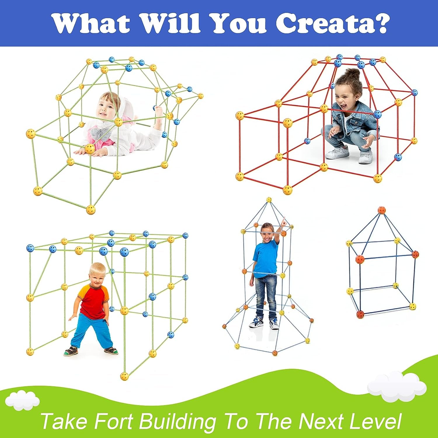 Fort Building Kit Games - 122 Pcs Luminous Forts Construction Builder - ,Fort Building Set Tent Rocket Castle Educational Toy Outdoor - The Toy Base