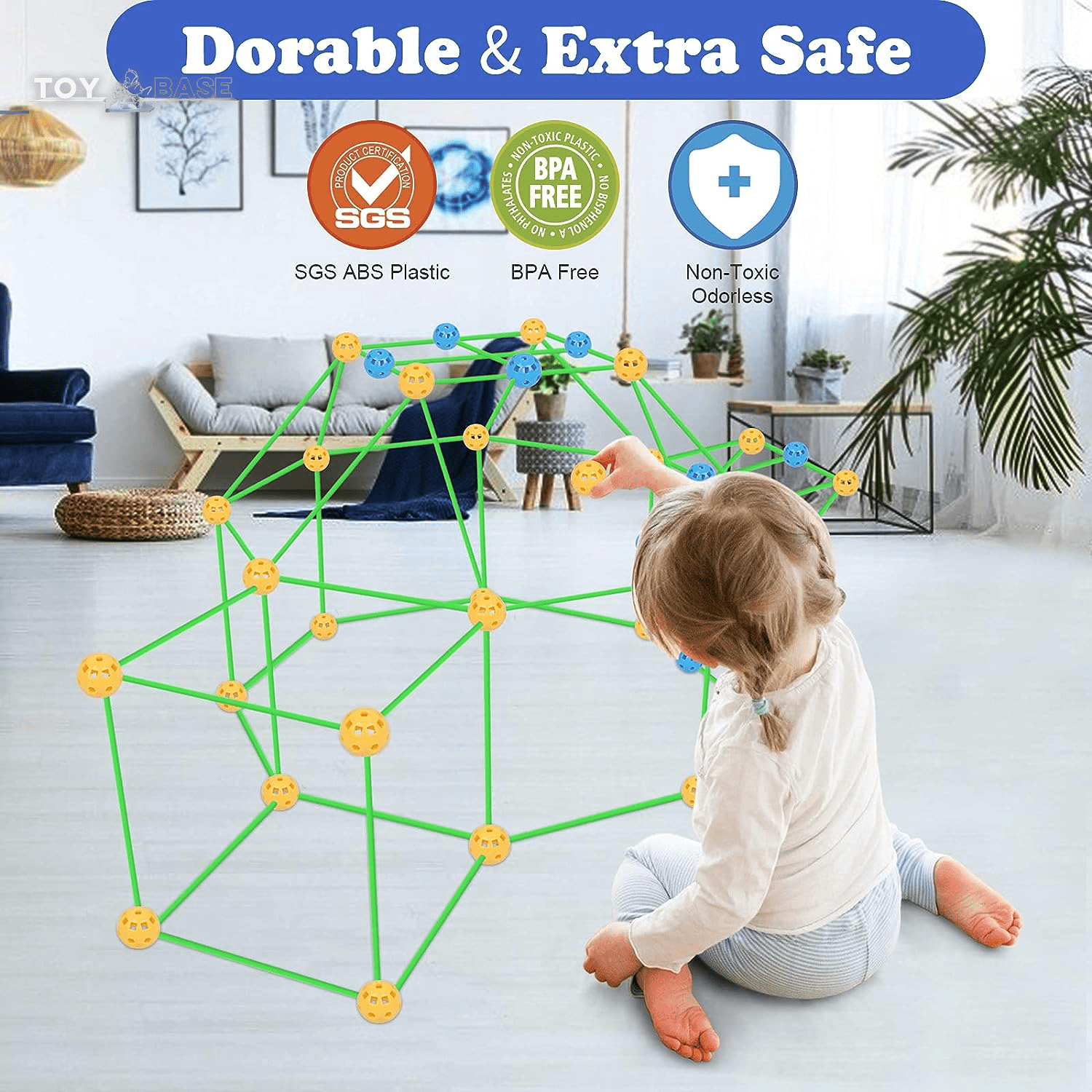 Fort Building Kit Games - 122 Pcs Luminous Forts Construction Builder - ,Fort Building Set Tent Rocket Castle Educational Toy Outdoor - The Toy Base