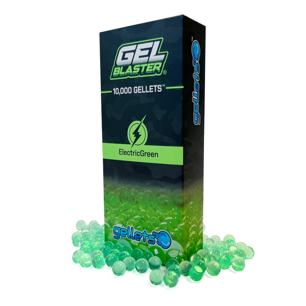 Gellets Water Bead Blaster Ammo (Non-Toxic, 10K Count, Electric Green) - The Toy Base