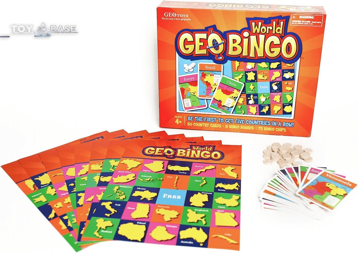 Geobingo World - Board Games for Kids - Geography Bingo Game Learning Resources and Educational - The Toy Base