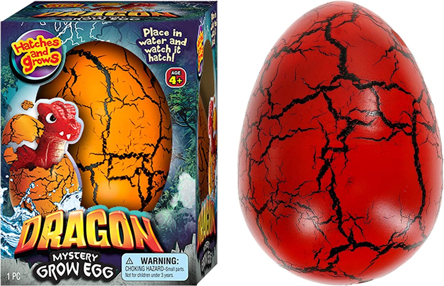 Giant Hatching & Growing Dragon Eggs (1 Egg Assorted) Mystery Surprise Dinosaur Toys for Kids. Water Growing Toys. - The Toy Base