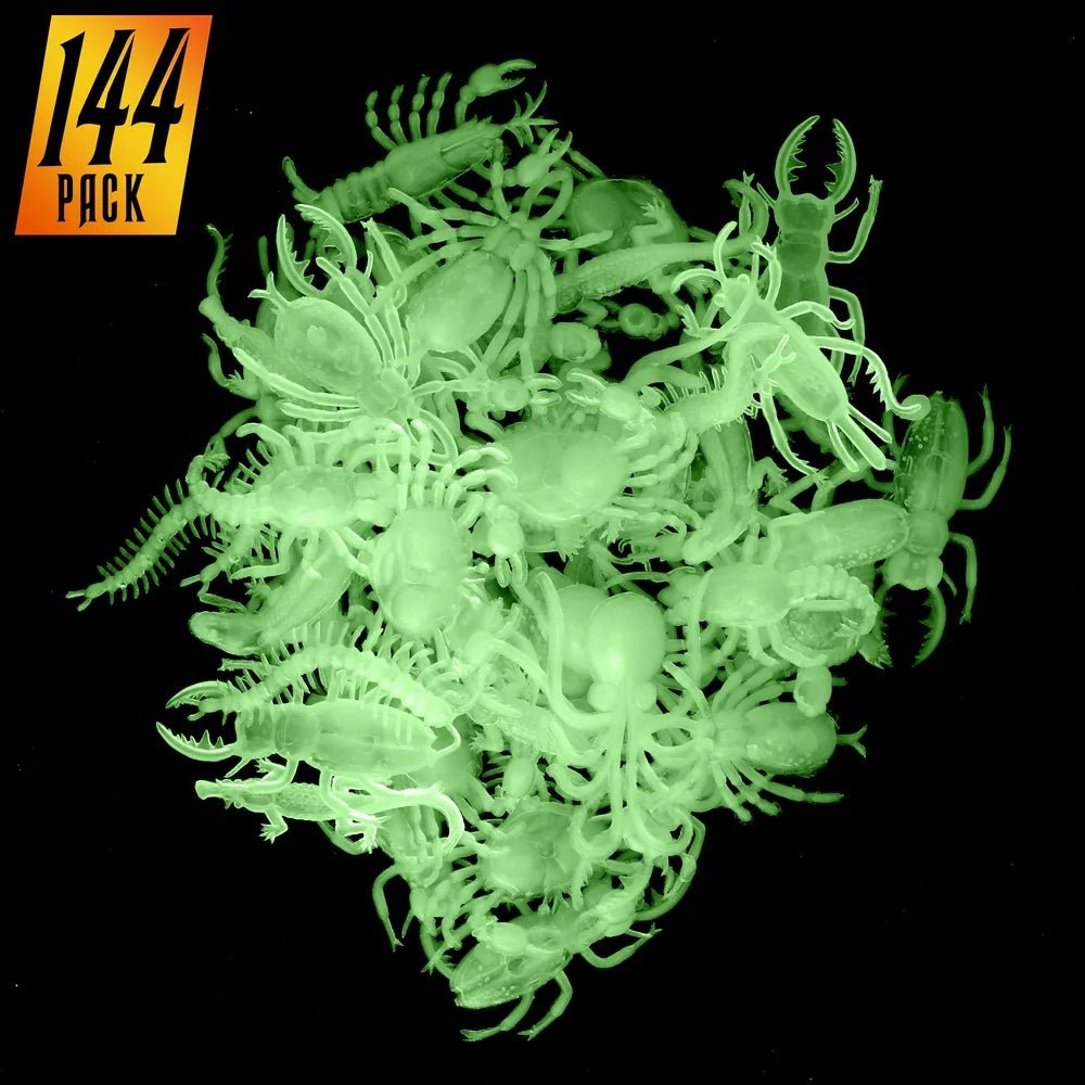 Glow in the Dark Insects - 144 Pieces (Party Favor and Prank Toys) - The Toy Base