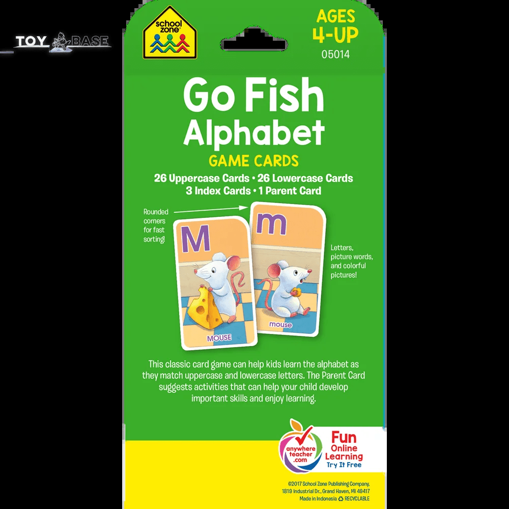 Go Fish Alphabet Game Cards - The Toy Base