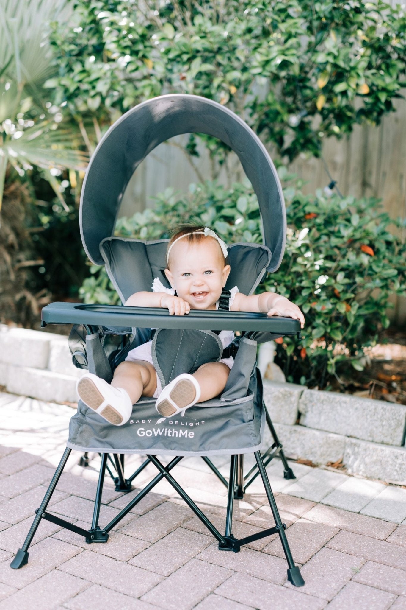 Go with Me Jubilee Deluxe Portable Infant Chair, Removable Canopy, Gray - I Love 💕