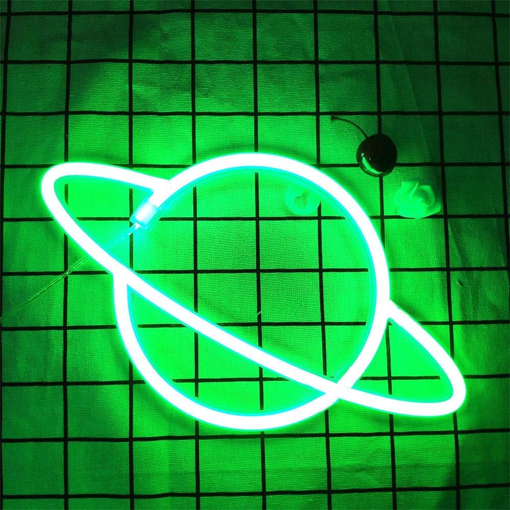 Green Planet Neon Light - I Love 💕