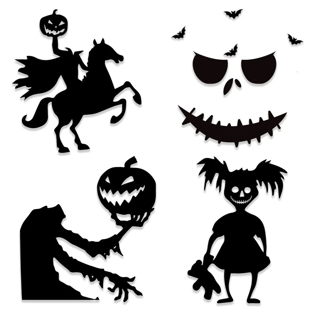 Halloween Door & Window Stickers – Spooky DIY Decorations with Skeleton Hand, Pumpkin, Ghost, Witch Hat & More - Toybase