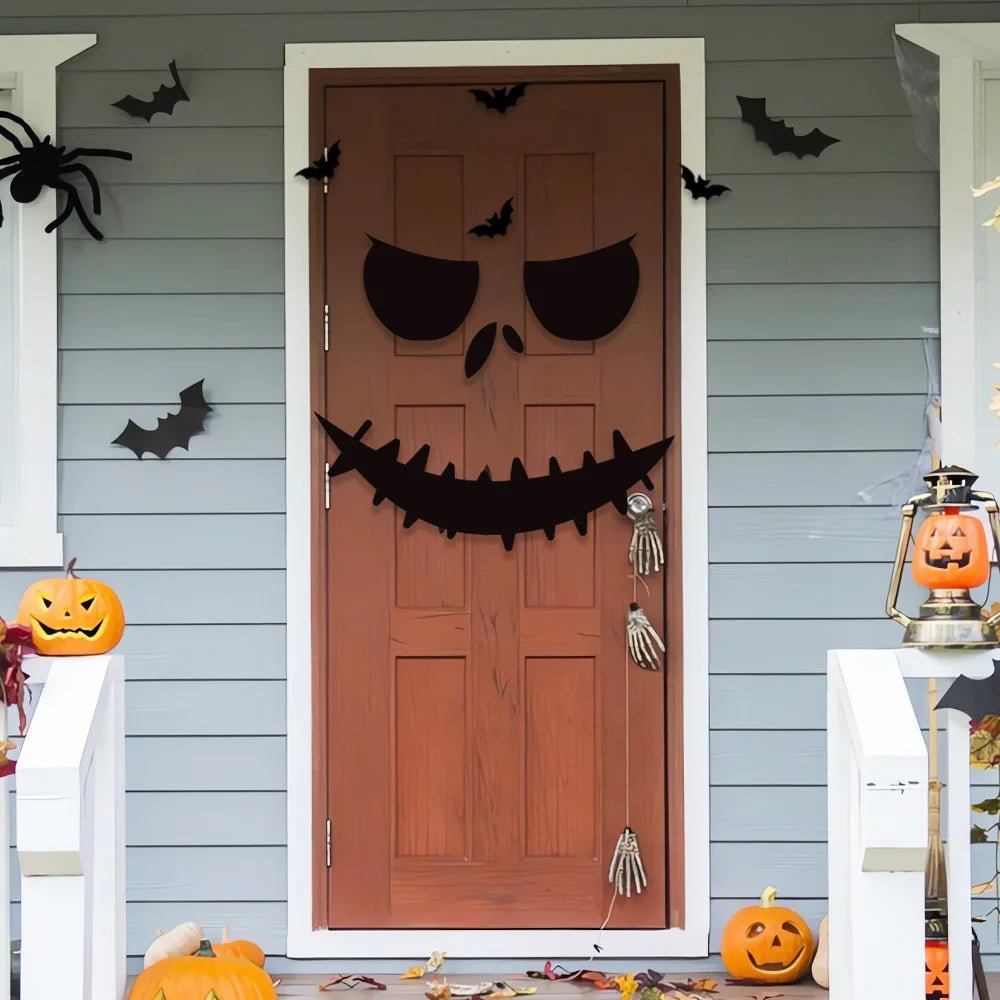 Halloween Door & Window Stickers – Spooky DIY Decorations with Skeleton Hand, Pumpkin, Ghost, Witch Hat & More - Toybase