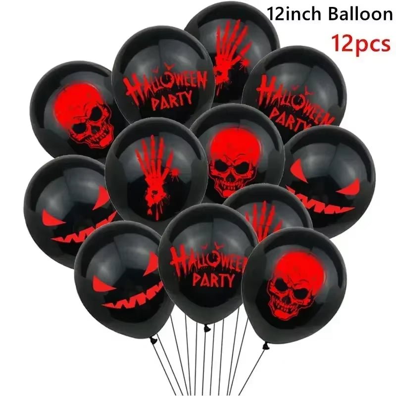 Halloween Ghost Balloons – Spooky Party Decorations Featuring Spider, Witch, Bat, Pumpkin, & Skeleton Designs - Toybase