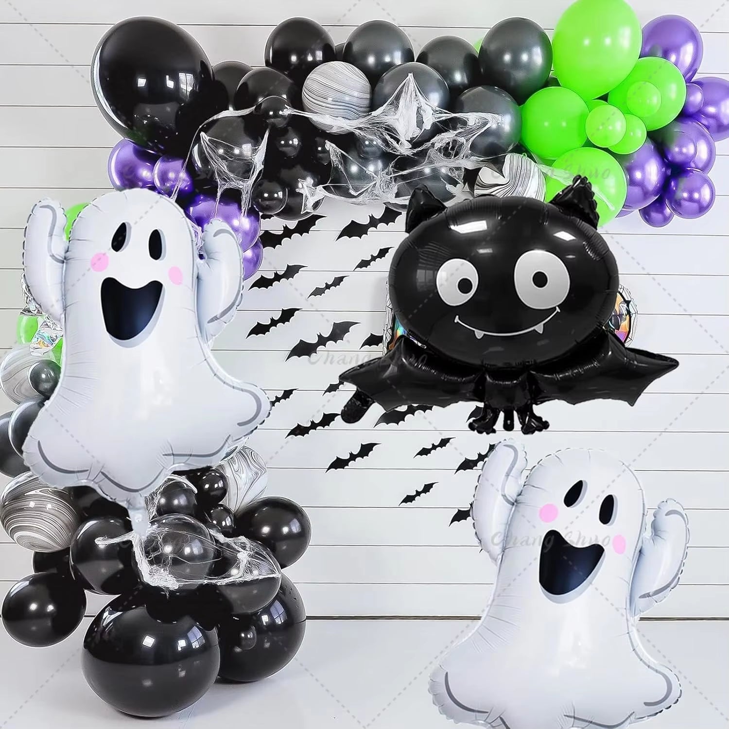 Halloween Horror Night Foil Balloons Set – Ghost, Spider, and Bat Party Decorations for Halloween 2024 - Toybase