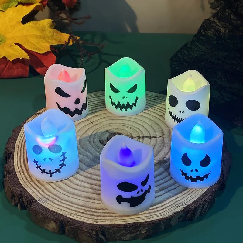 Halloween LED Ghost Pumpkin Candle Lights – Spooky Decor for Parties and Haunted Houses - Toybase