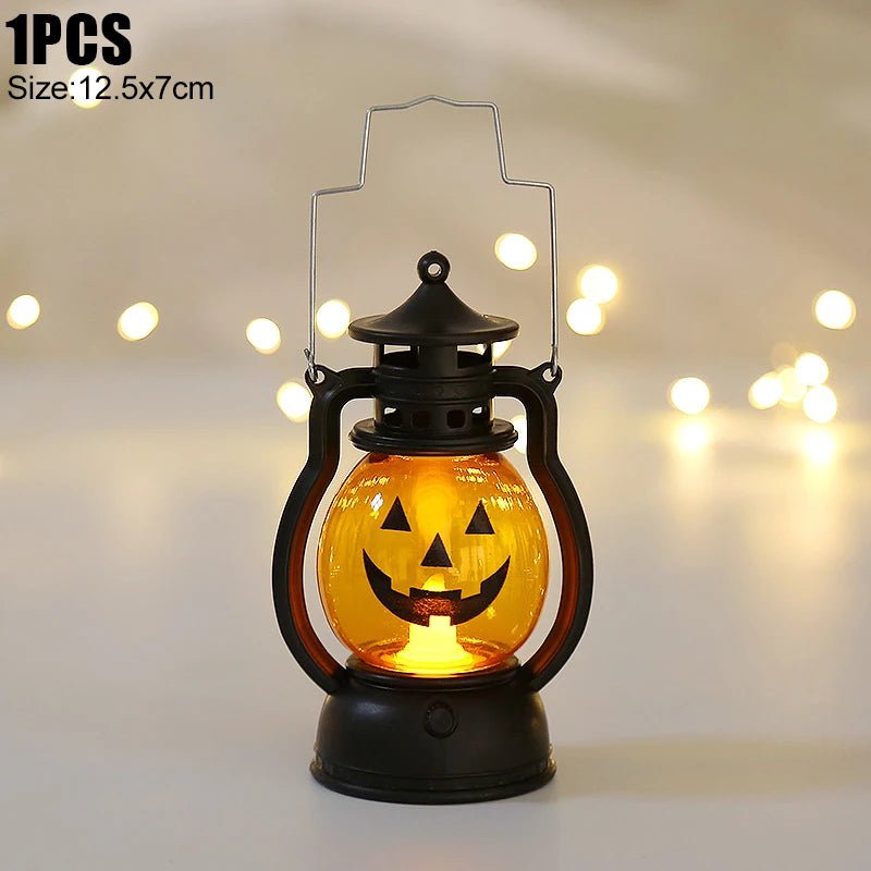 Halloween LED Glow Ghost Tree Light – Spooky Home Decor with Spider, Pumpkin, & Candle Lamp Elements - Toybase