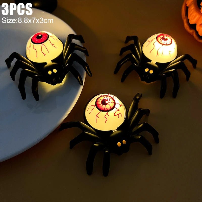 Halloween LED Glow Ghost Tree Light – Spooky Home Decor with Spider, Pumpkin, & Candle Lamp Elements - Toybase