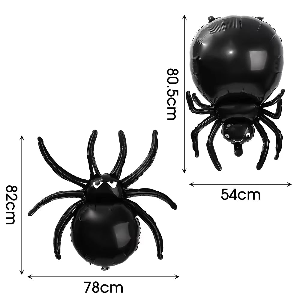 Halloween Spider Foil Balloons – Black Spider Horror Props for Party & Home Decor - Toybase