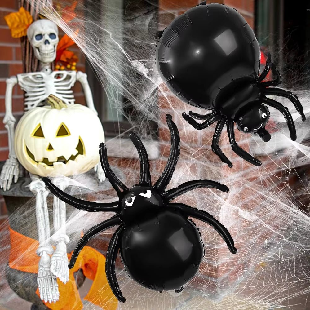 Halloween Spider Foil Balloons – Black Spider Horror Props for Party & Home Decor - Toybase