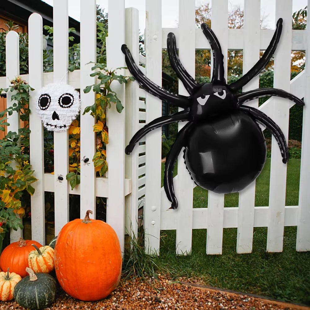 Halloween Spider Foil Balloons – Black Spider Horror Props for Party & Home Decor - Toybase