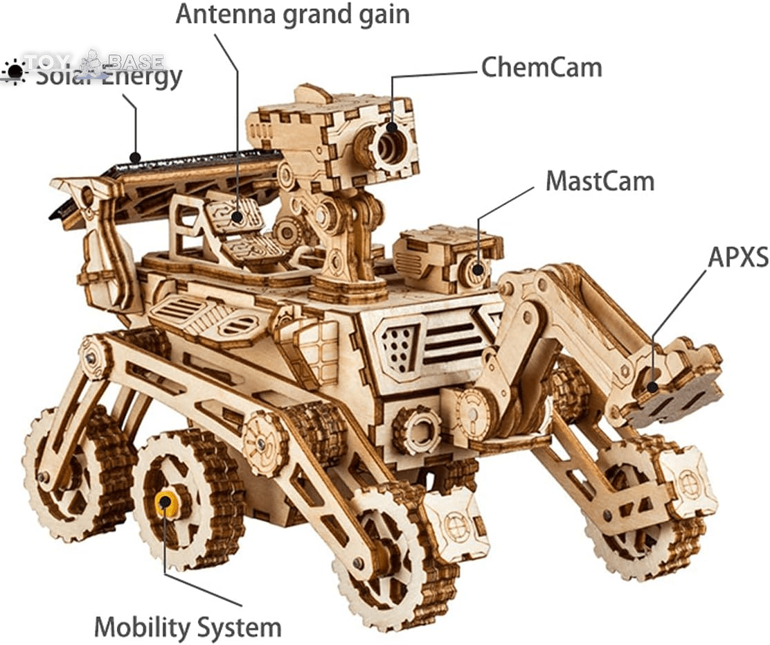 Harbinger Rover -3D Wooden Solar Powered Kit - The Toy Base