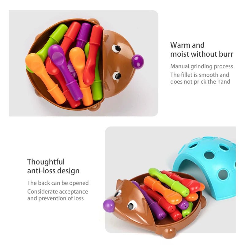 Hedgehog Montessori Biomimetic Toys Baby Concentration Training Puzzle Toys Fine Motor Sensory Spelling Toys for Kids Gift - I Love 💕