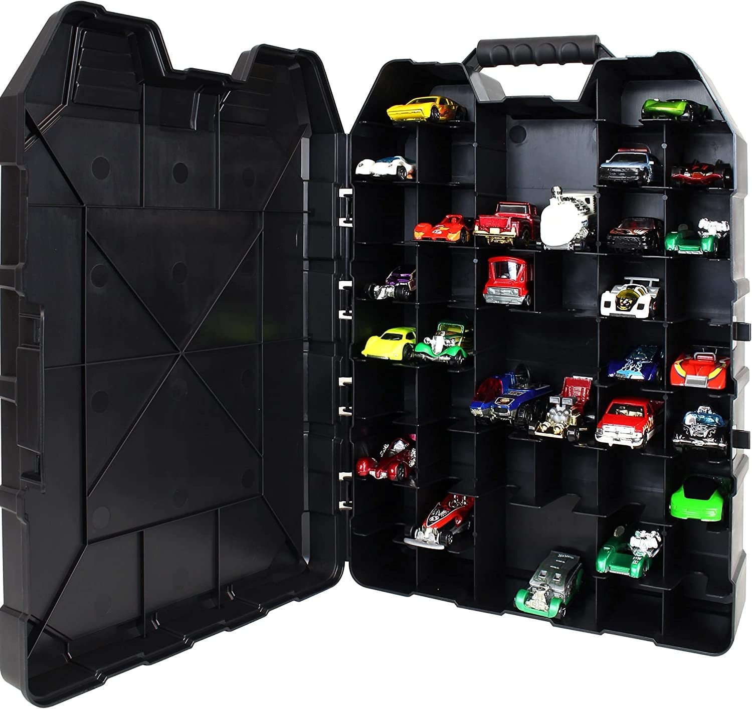 Hot Wheels 48 Cart Storage Case, - Easy Grip Carrying Case, Makes Collecting and Clean up Easy and Fun - The Toy Base