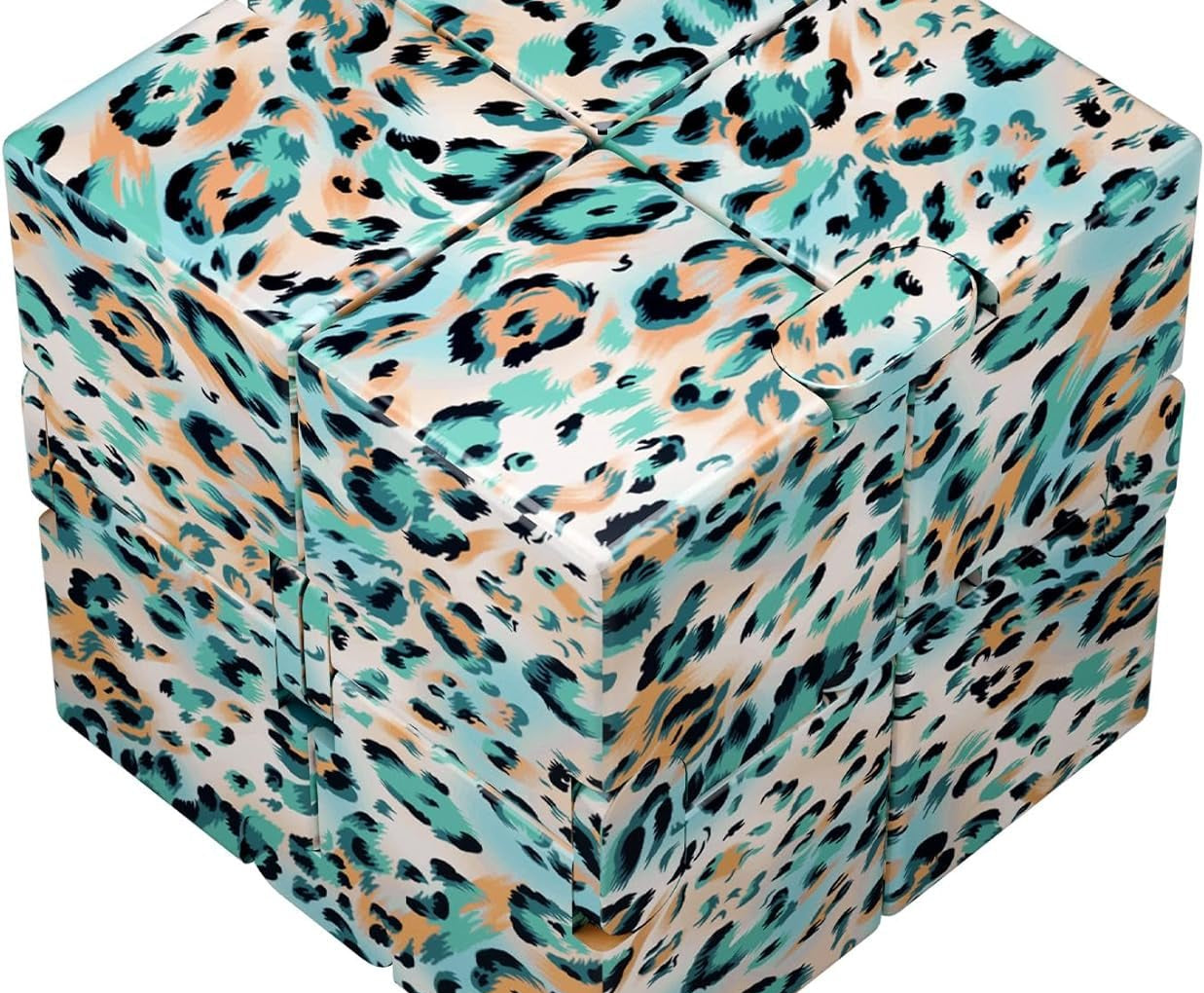 Infinity Cube Fidget Toy, Hand Killing Time Transform Cubes Magic Cubes for Kids and Adult (Leopard Print) - The Toy Base