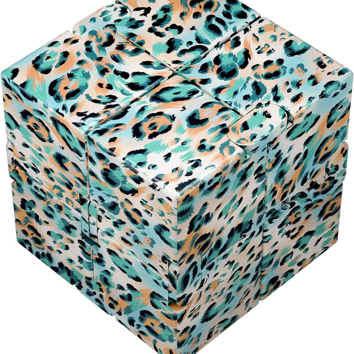 Infinity Cube Fidget Toy, Hand Killing Time Transform Cubes Magic Cubes for Kids and Adult (Leopard Print) - The Toy Base