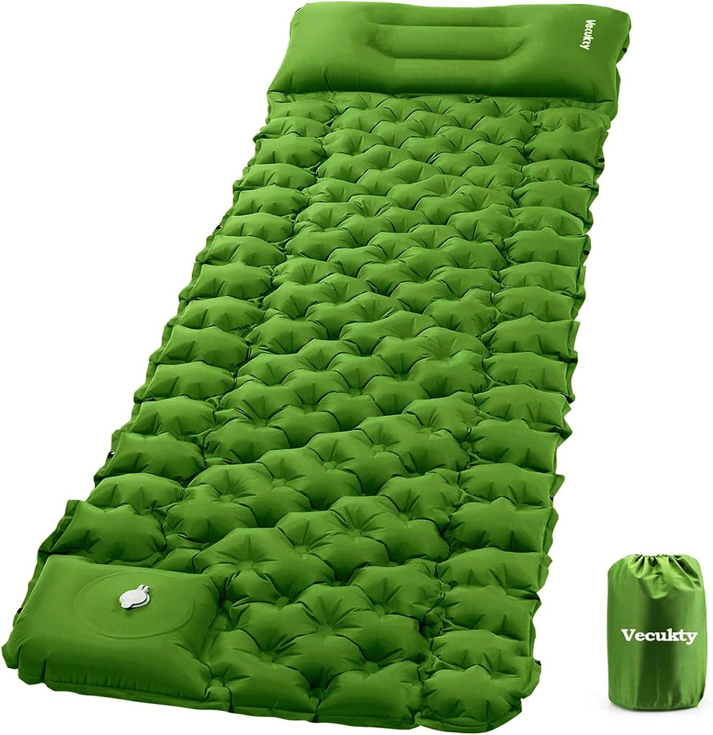 Inflatable Camping Sleeping Pads W/Pillow, Upgraded Ultralight Air Sleeping Mat with Pump Durable Waterproof for Camping, Backpacking, Hiking, Compact & Lightweight Outdoor Air Mattress - The Toy Base