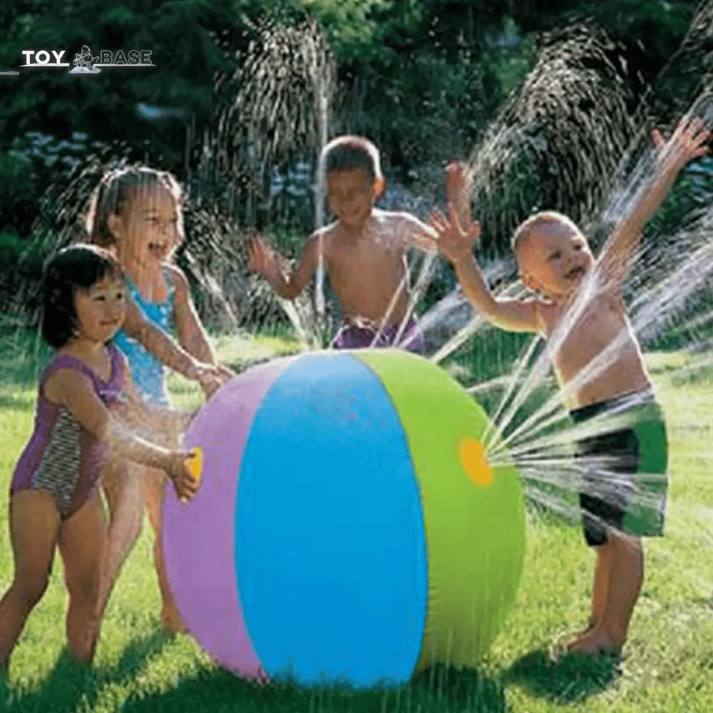 Inflatable Water Polo - 75CM Inflatable Water Spray - Ball Sprinkler Splash Kids Lawn Swim Garden Toys - Toybase