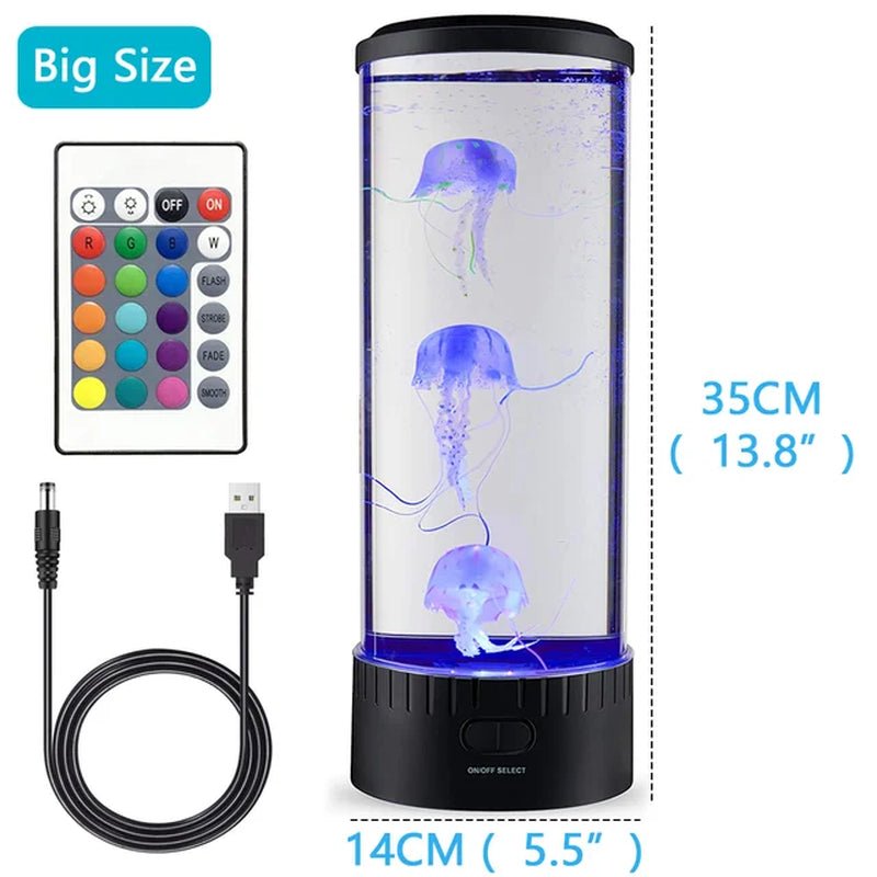 Jellyfish Lamp - Color Changing - Remote Control Aquarium Tank - LED Night Light - I Love 💕