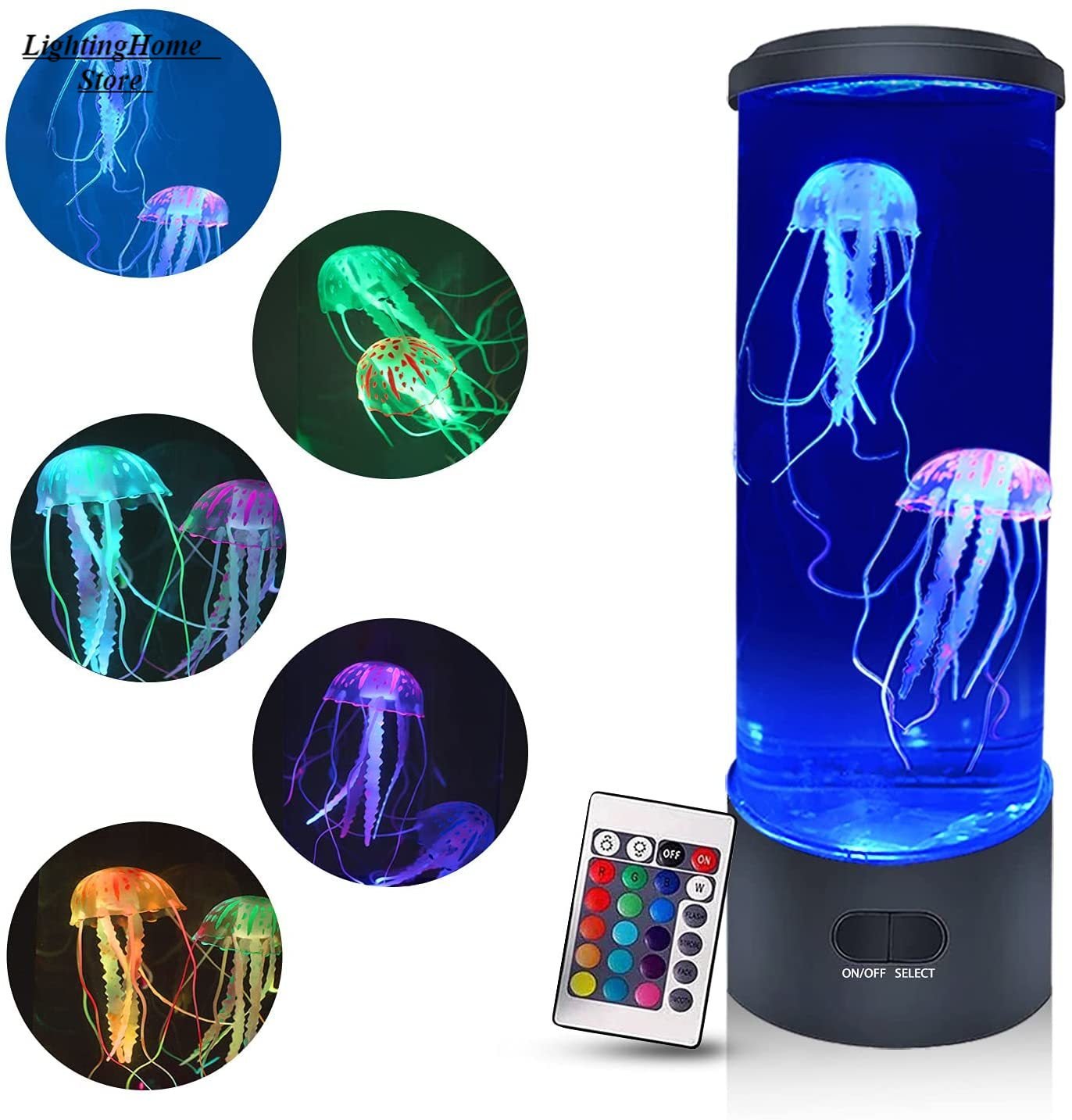 Jellyfish Lamp - Color Changing - Remote Control Aquarium Tank - LED Night Light - I Love 💕