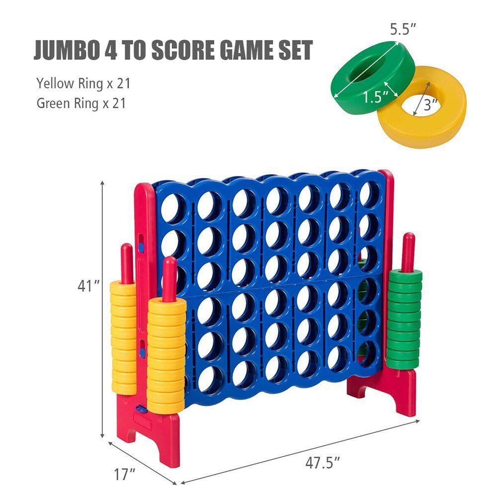 Jumbo Connect 4 - Game Set for Family Red - The Toy Base