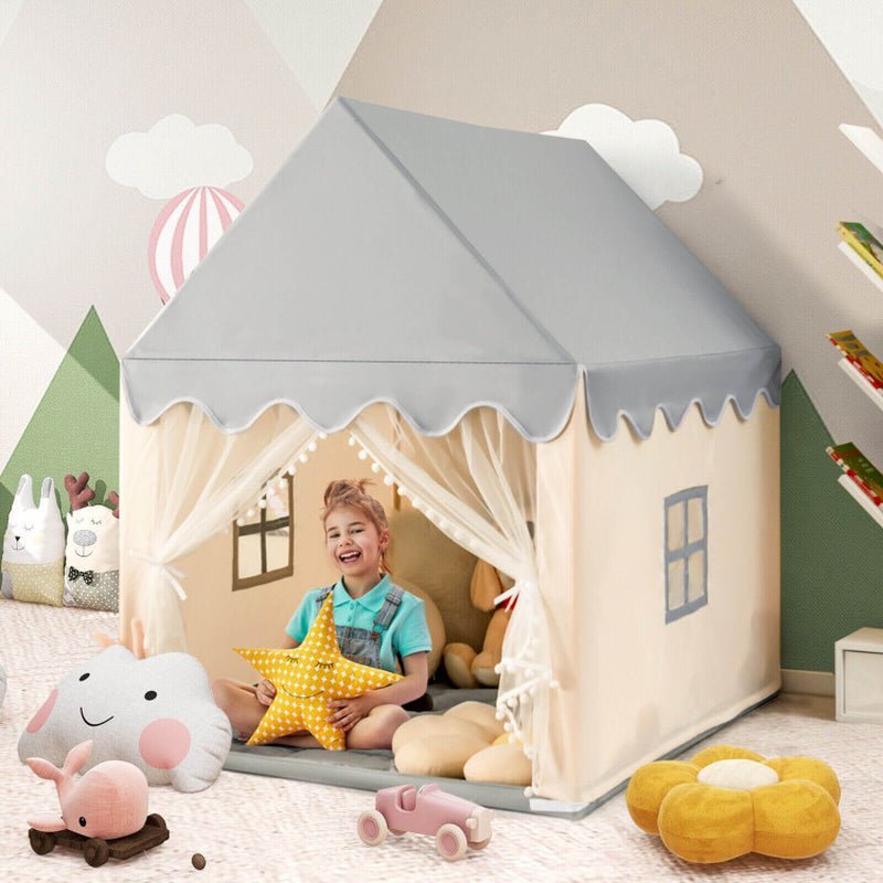 Kids Large Play Castle Fairy Tent with Mat - The Toy Base