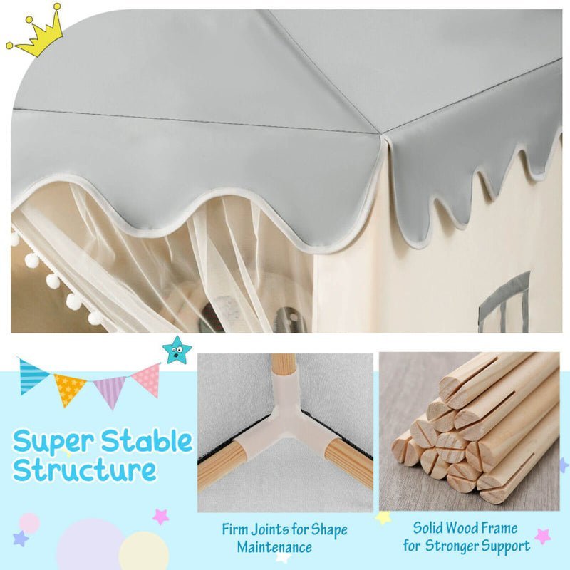 Kids Large Play Castle Fairy Tent with Mat - The Toy Base