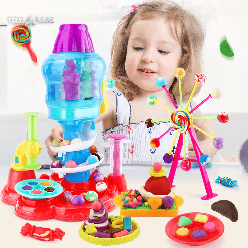 Kids Play Dough Creative 3D Educational Toys - Modeling Clay Plasticine Tools Kit - DIY Design Play Doh - The Toy Base