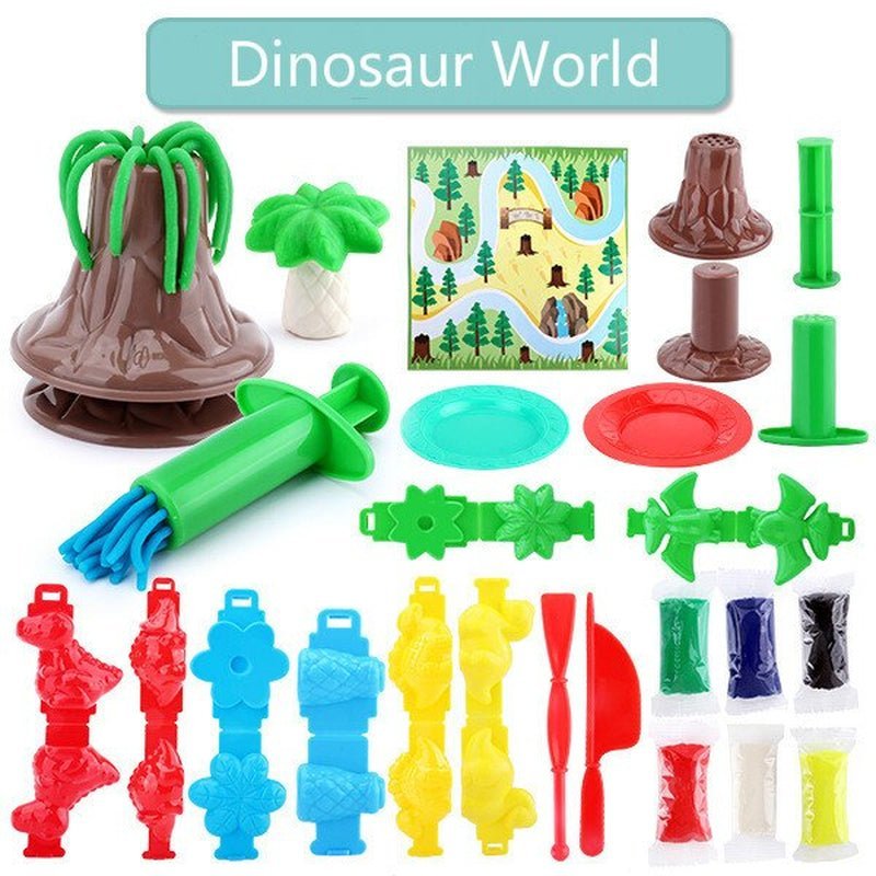 Kids Play Dough Creative 3D Educational Toys - Modeling Clay Plasticine Tools Kit - DIY Design Play Doh - The Toy Base