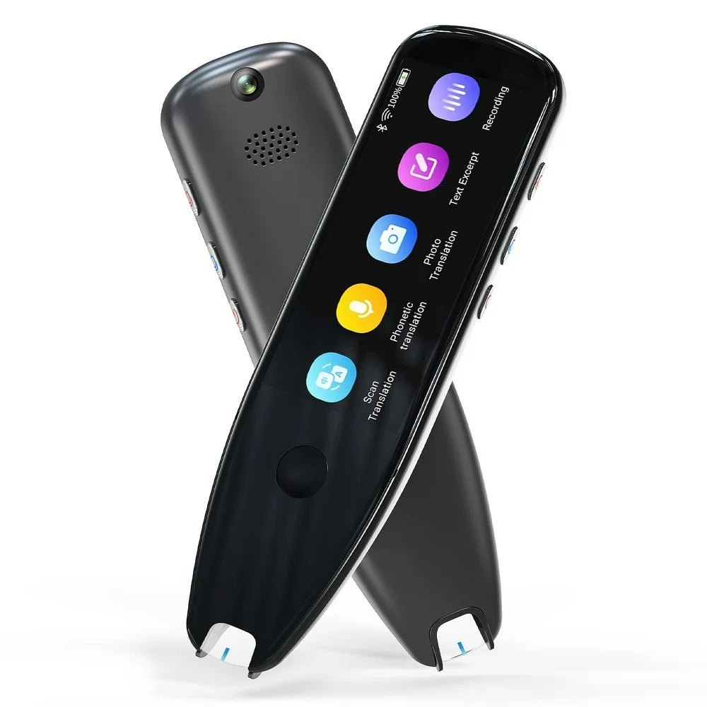 Language Translator Device, Reader Pen Translation Scanner Dictionary Pen with Voice & Camera Translators, Portable Translator for Language Learners, Black - The Toy Base