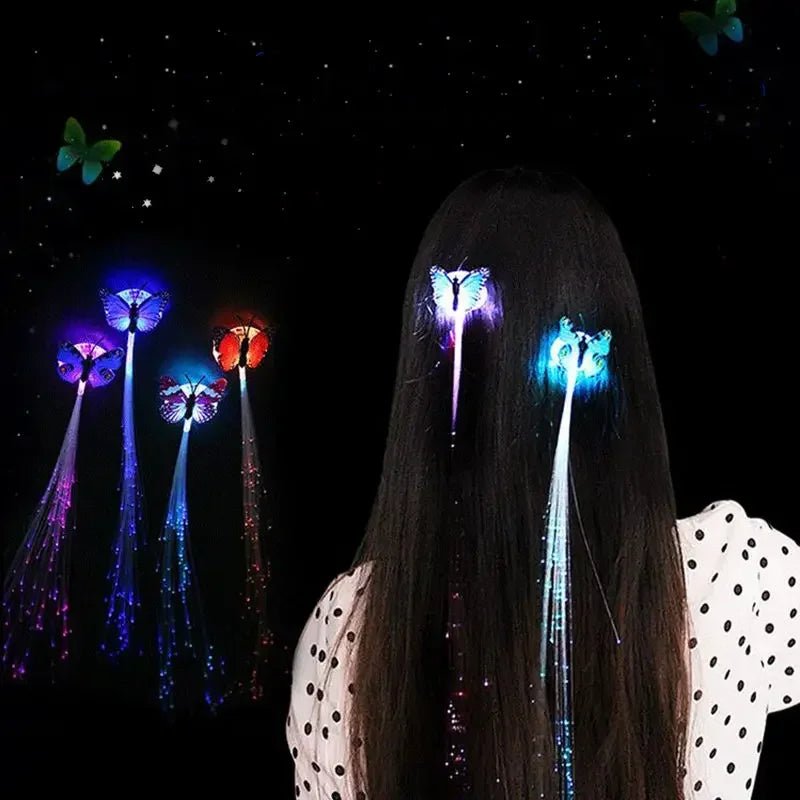 LED Fiber Optic Hair Clip – Glow - in - the - Dark - Toybase