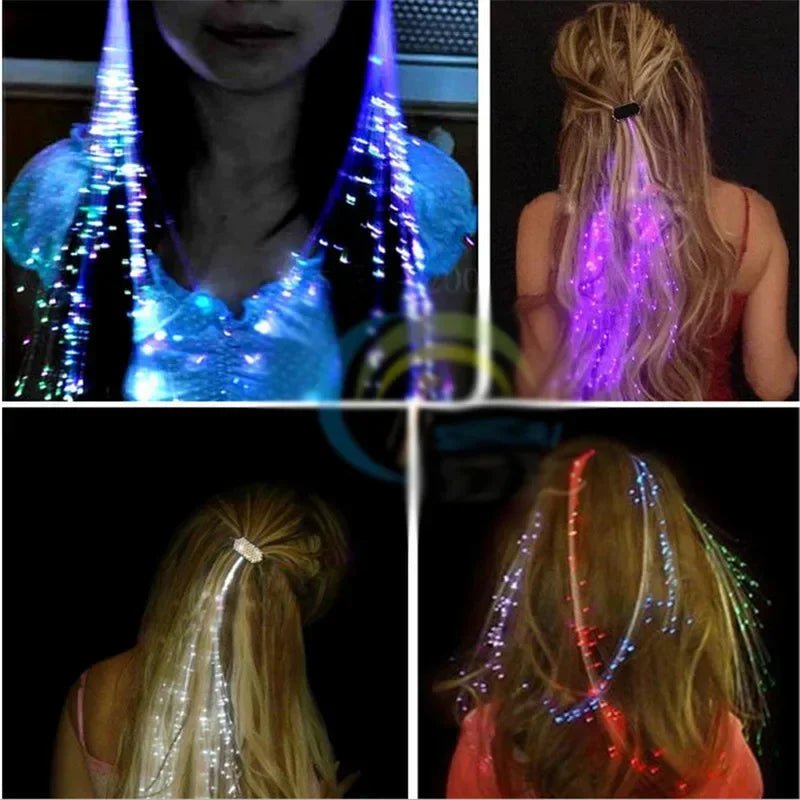 LED Fiber Optic Hair Clip – Glow - in - the - Dark - Toybase