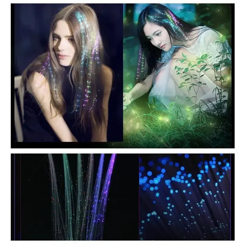 LED Fiber Optic Hair Clip – Glow - in - the - Dark - Toybase