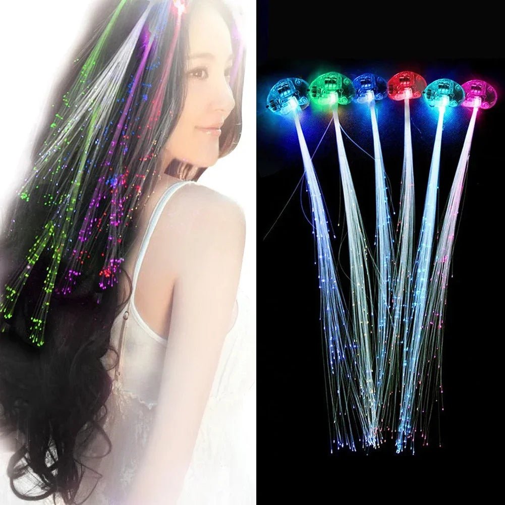 LED Fiber Optic Hair Clip – Glow - in - the - Dark - Toybase